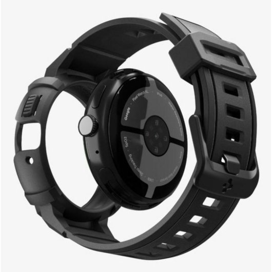 Funda Spigen Pixel Watch 4 45mm Preto TPU Resistente a Quedas