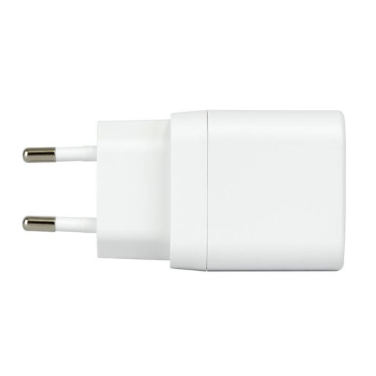 Ladegerät Deltaco USBC-AC159 35W 2 Ports USB-C USB-A Weiß
