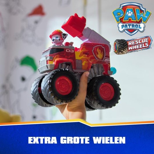 Camión de Bomberos SPIN MASTER PAW Patrol Rescue Wheels con Figura Marshall y Lanzador de Proyectiles