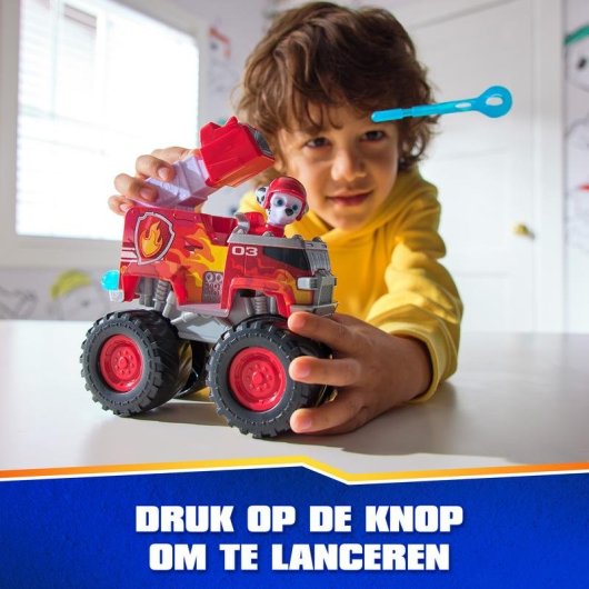 Camión de Bomberos SPIN MASTER PAW Patrol Rescue Wheels con Figura Marshall y Lanzador de Proyectiles
