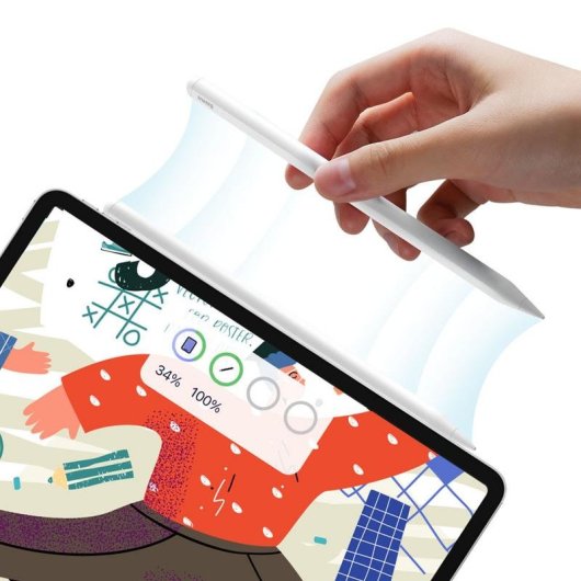 Pennino Baseus SXBC060102 Bianco Ricarica Magnetica iPad Pro