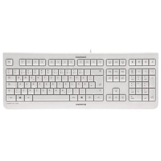 Tastatur CHERRY KC 1000 kabelgebunden vollstaendig leise Tasten USB grau