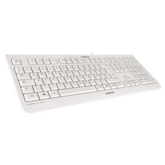 Tastatur CHERRY KC 1000 kabelgebunden vollstaendig leise Tasten USB grau