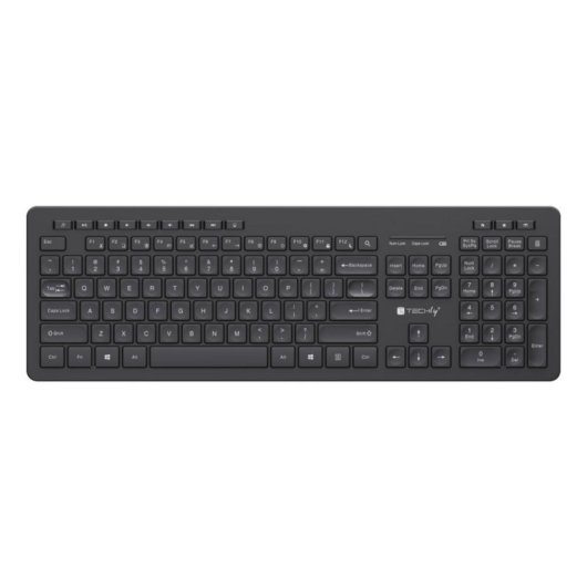 Teclado TECHLY ICTWC006-US inalámbrico completo RF negro QWERTY US English