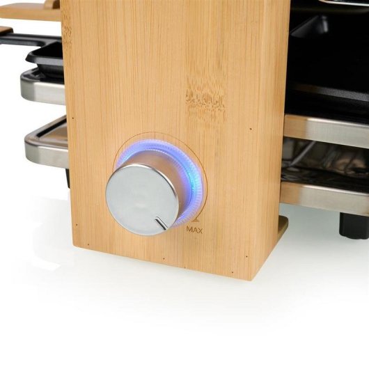 Grill d interieur Princess 162918 8 personnes 1300 W rotatif aluminium bois