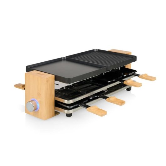 Grill d interieur Princess 162918 8 personnes 1300 W rotatif aluminium bois