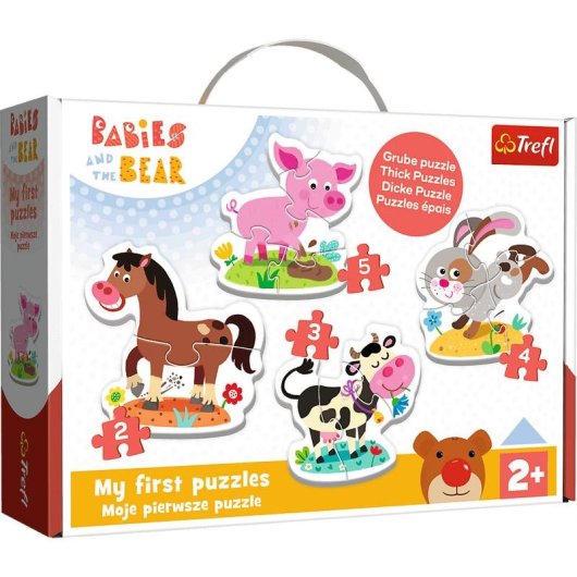 Puzzle Trefl 36127 Animali 6 pezzi Cartone Multicolore Bambini