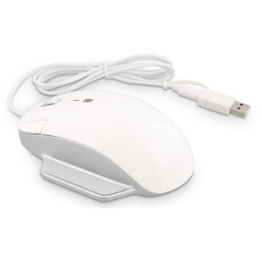 Ratón LMP 26830 USB Type-C 6400 DPI Blanc Ergonomique Droitier