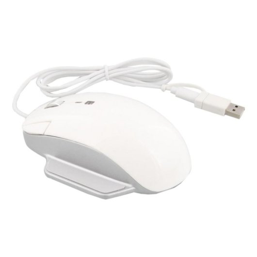 Ratón LMP 26830 USB Type-C 6400 DPI Blanc Ergonomique Droitier