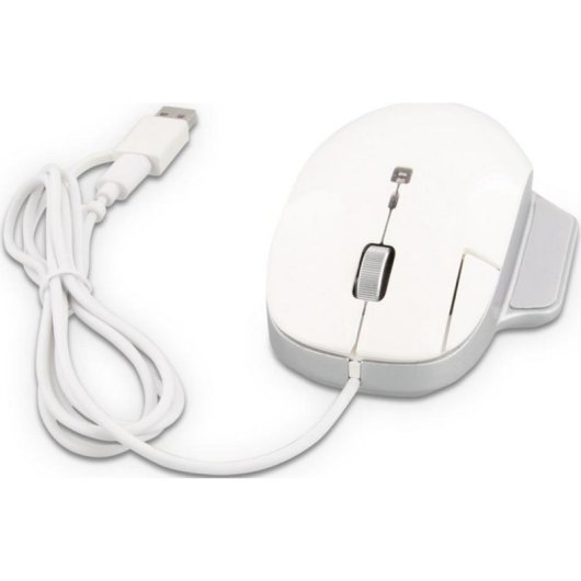 Ratón LMP 26830 USB Type-C 6400 DPI Blanc Ergonomique Droitier