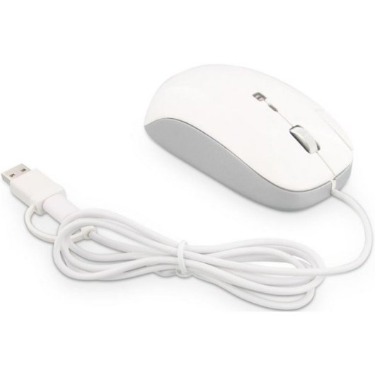 Ratón LMP 26830 USB Type-C 6400 DPI Blanc Ergonomique Droitier