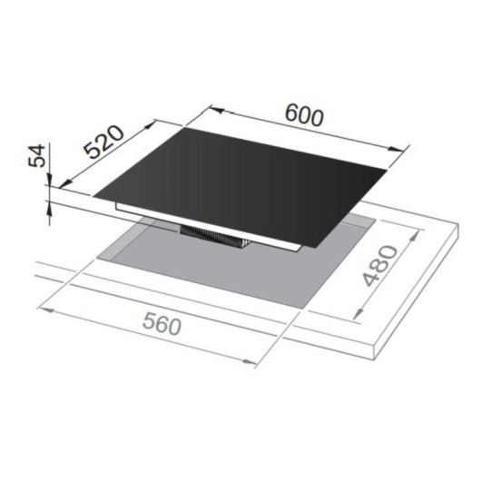 Placa de inducción De’Longhi PIB 62 4 zonas 60 cm Blanco Integrado