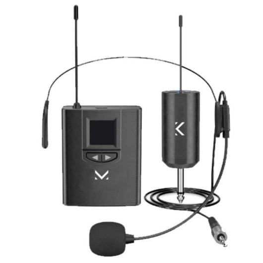 Micrófono New Majestic MIC 800W inalámbrico para conferencias negro 30 m