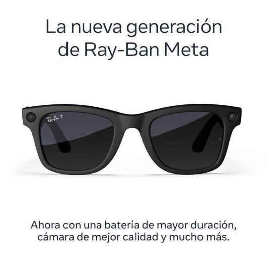 Meta Ray-Ban Wayfarer Gen 2 Gafas Inteligentes Câmara Integrada Altifalantes IA Integrada Tradutor Preto