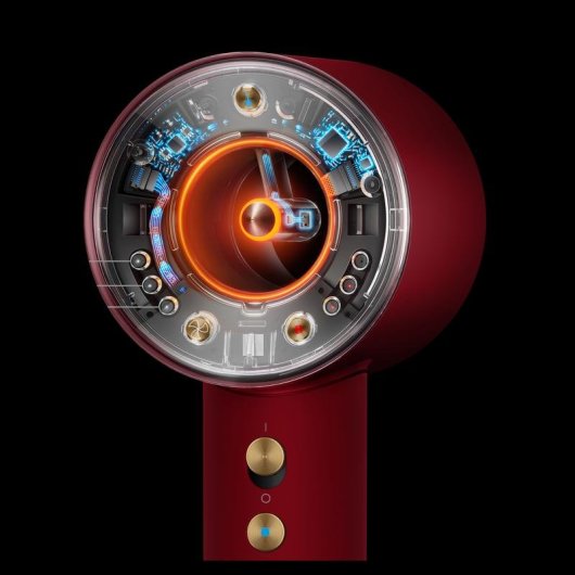 Secador de Cabelo Iónico Dyson Supersonic Nural 1600W 4 Temperaturas 3 Velocidades com Acessórios Ouro Vermelho
