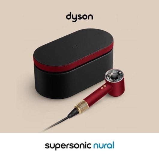 Ionen Föhn Dyson Supersonic Nural 1600W 4 Temperaturstufen 3 Geschwindigkeiten mit Zubehör Gold Rot
