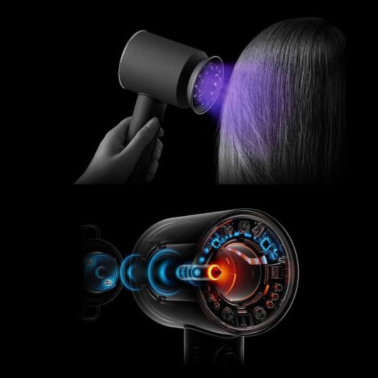 Secador de Cabelo Iónico Dyson Supersonic Nural 1600W 4 Temperaturas 3 Velocidades com Acessórios Ouro Vermelho