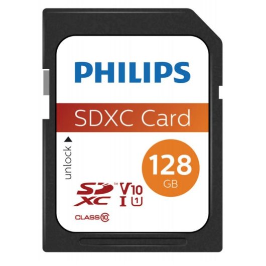 Carte mémoire Philips FM12SD55B/00 128GB SDXC Classe 10 UHS-I 80MB/s