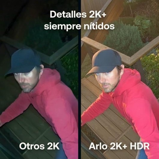 Cámara IP Arlo Pro VMC4270P 2K Visión Nocturna Exterior Alarma Audio Bidireccional Control por Voz