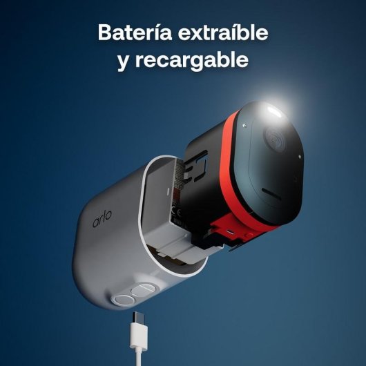 Cámara IP Arlo Pro VMC4270P 2K Visión Nocturna Exterior Alarma Audio Bidireccional Control por Voz