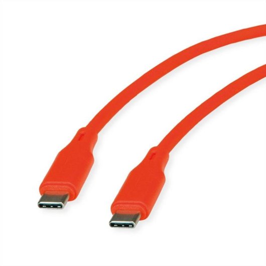 Kabel ROLINE 11.02.9124 USB-C USB 2.0 1 m Orange Silikon