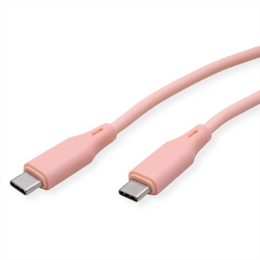 Kabel ROLINE 11.02.9122 USB-C USB 2.0 1 m Rosa Silikon