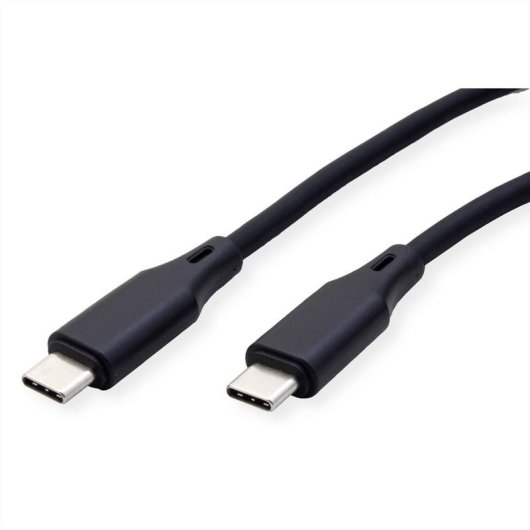 Kabel ROLINE 11.02.9120 USB-C 1 m USB 2.0 Schwarz Silikon