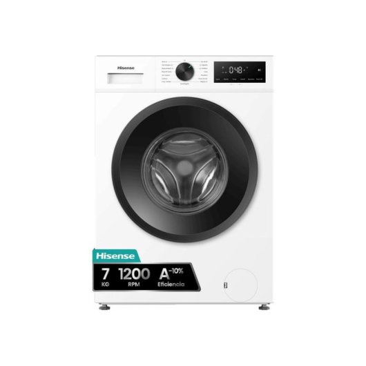 Máquina de Lavar Roupa Hisense WF1I7022BWJ 7kg 1200rpm A Branco Inverter Vapor