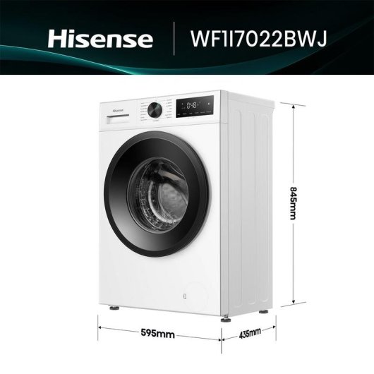Máquina de Lavar Roupa Hisense WF1I7022BWJ 7kg 1200rpm A Branco Inverter Vapor