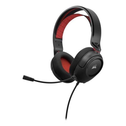 Auriculares Corsair HS35 v2 con cable Jack 3,5 mm Gaming Micrófono y controles, rojo