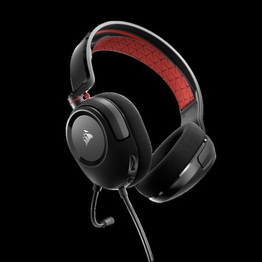 Auriculares Corsair HS35 v2 con cable Jack 3,5 mm Gaming Micrófono y controles, rojo