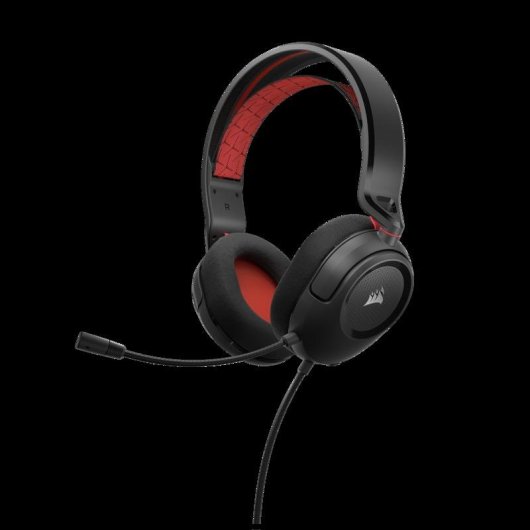 Auriculares Corsair HS35 v2 con cable Jack 3,5 mm Gaming Micrófono y controles, rojo