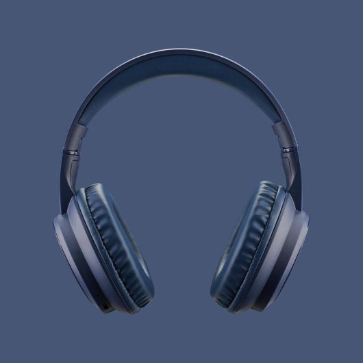 Auriculares Music Sound BOOST sem fios Bluetooth 3 modos EQ Microfone Dobráveis Azul