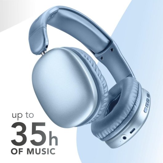 Auriculares Music Sound MAXI3 sem fios Bluetooth com Cancelamento Ativo de Ruído, Microfone, azul