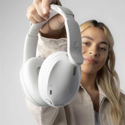 Auriculares Skullcandy Hesh 540 ANC inalámbricos y con cable Bluetooth, Cancelación de Ruido, Micrófono, Blanco