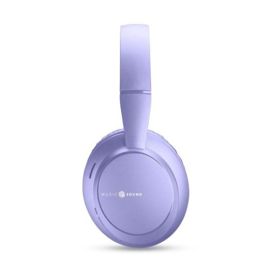 Auriculares Music Sound Boost sem fios Bluetooth 3 modos EQ Microfone Dobráveis Roxo