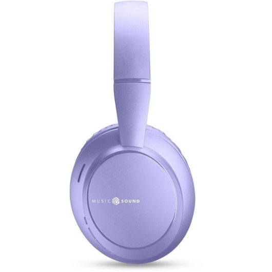 Auriculares Music Sound Boost sem fios Bluetooth 3 modos EQ Microfone Dobráveis Roxo