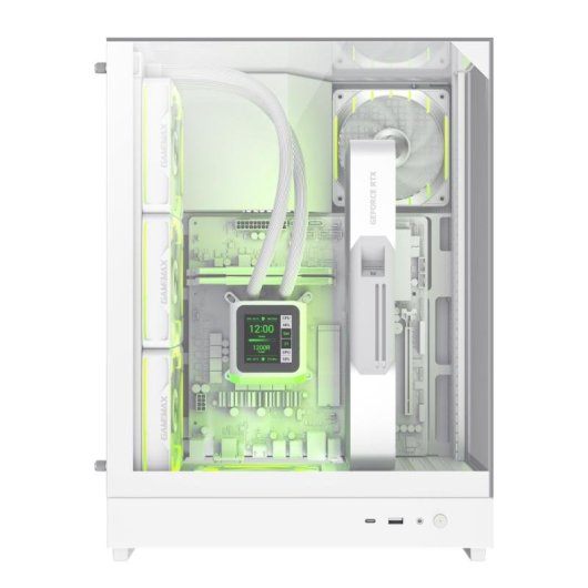 Tour ATX GameMax T20 WH Blanc Verre Trempe RGB Gaming