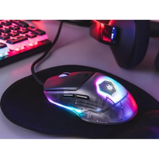 Ratón TRACER GameZone NEON USB 12400DPI Schwarz 7 Tasten RGB Gaming