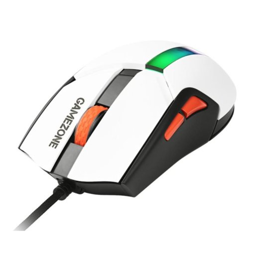 Ratón TRACER Gamezone Cool USB Type-A 12000DPI Blanc 7 Boutons Éclairé