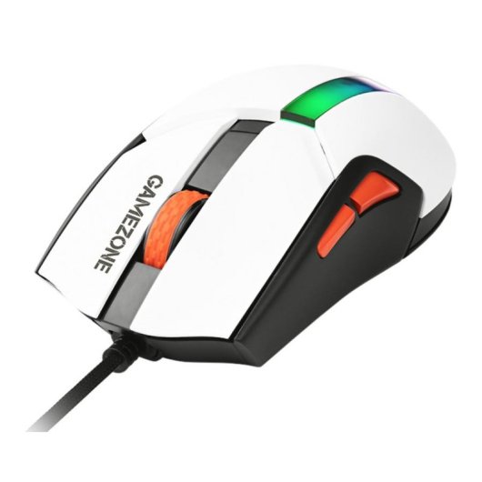 Ratón TRACER Gamezone Cool USB Type-A 12000DPI Blanc 7 Boutons Éclairé
