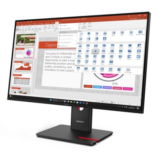 Monitor Lenovo ThinkVision T27-40 27" FullHD 120Hz IPS USB-Hub Höhenverstellbar