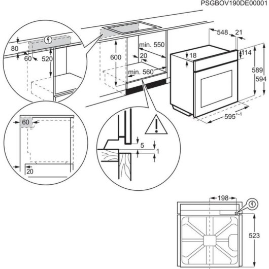 Horno Multifuncional AEG Series 5000 TU5PB41ZPB 72L Pirolítico WiFi AirFry