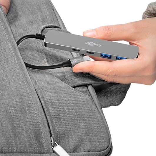 Hub Goobay 4 puertos 5000 Mbit/s modelo 79159 USB-C y USB-A