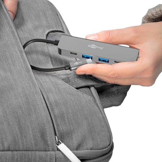 Hub Goobay 5 puertos 5000 Mbit/s modelo 78967 con Power Delivery 100W