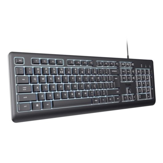 Teclado Trust Primo Beleuchtete completo com fio USB retroiluminado QWERTY italiano