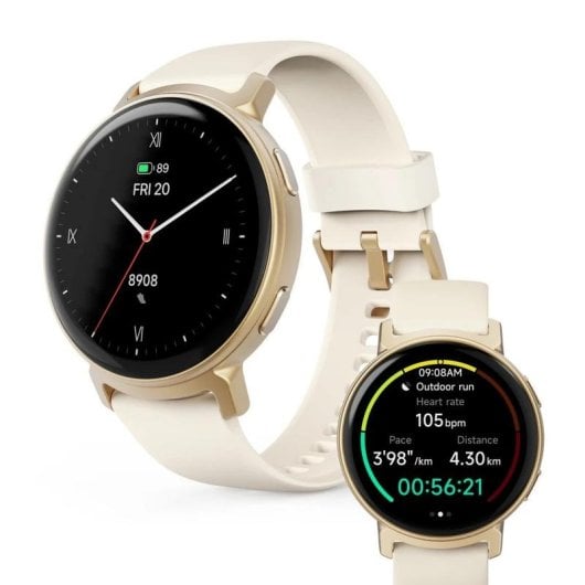 Hama Arion GPS Bluetooth 43mm AMOLED Oro Cassa Oro Cinturino Bianco M IP68 SpO2 Cardiofrequenzimetro