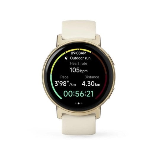 Hama Arion GPS Bluetooth 43mm AMOLED Oro Cassa Oro Cinturino Bianco M IP68 SpO2 Cardiofrequenzimetro