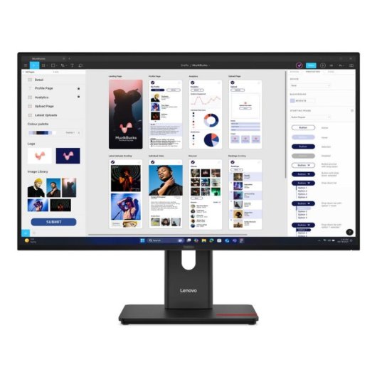 Monitor Lenovo ThinkVision T32UD-40 31,5" UltraHD 4K 60Hz IPS HDR10 USB-C Höhenverstellbar
