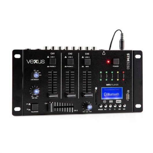 Mezclador DJ Vonyx STM3030 4 canales USB SD Bluetooth grabación